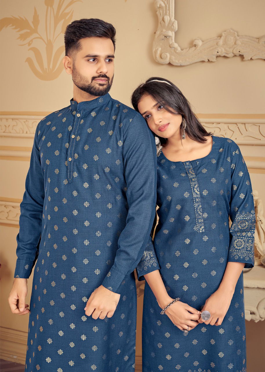 Couple Dream 2 Ethnic Wear Cotton Designer Couple Kurta With Pant Collection